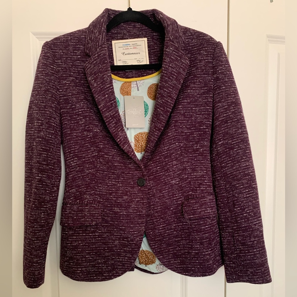 Anthropologie Cartonnier Plum Blazer